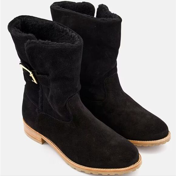BRAND NEW JACK ROGERS SADIE SHERPA FAUX SUEDE SHEARLING LINED BOOTIES - Picture 4 of 16